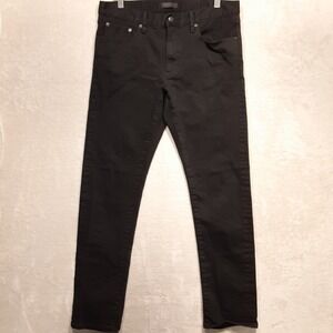 Uniqlo Mens Selvedge Jeans Sz.34x31/Black/Slim-Straight/Low Rise/Spandex Blend